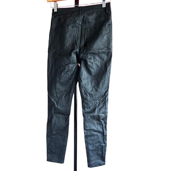H&M Jeggings Womens Size 6 Black Shiny Curvy Denim Casual Back to School - Picture 3 of 7